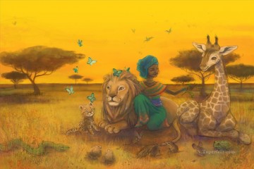 Nuru die afrikanisch Prinzessin von Adelaida Ölgemälde
